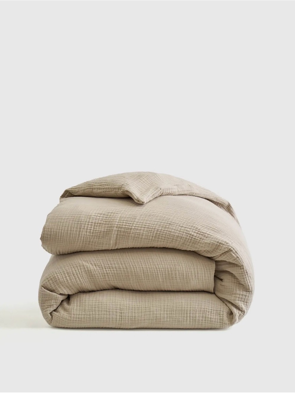 Quince Duvet Cover Organic Cotton Gauze  Full Queen Dune EUC Shams Not Included